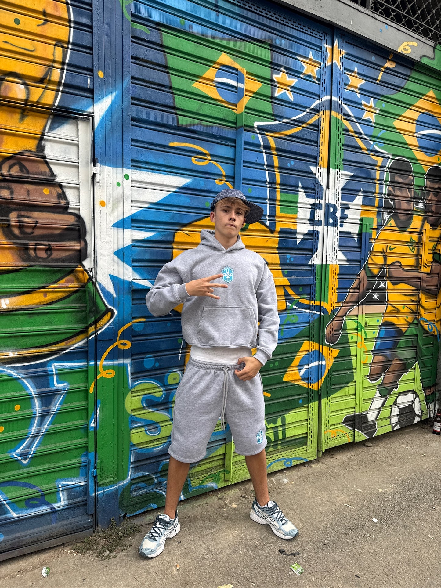 Temps Brazil Grey/Blue hoodie