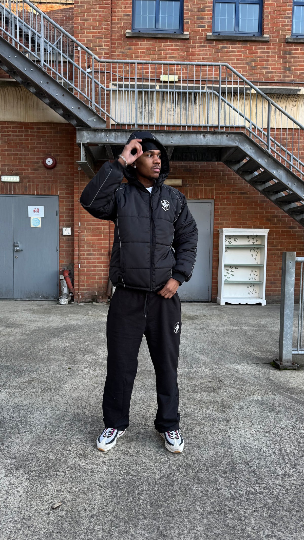 Temps black Brazil puffer coat