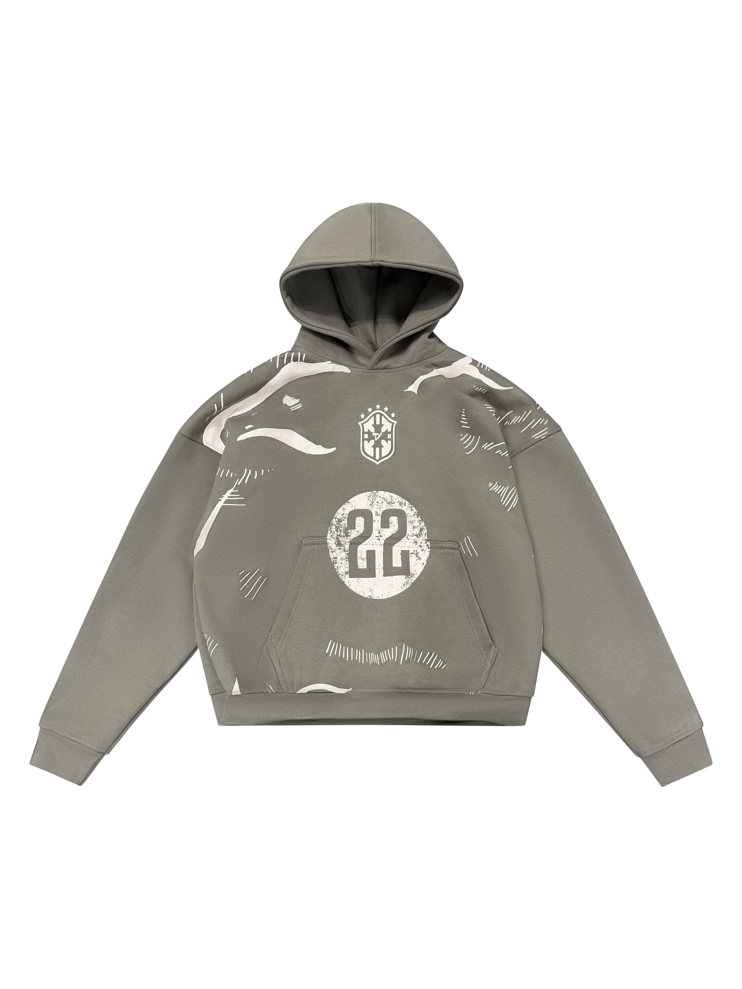 Temps Stone grey 22 Brazil hoodie