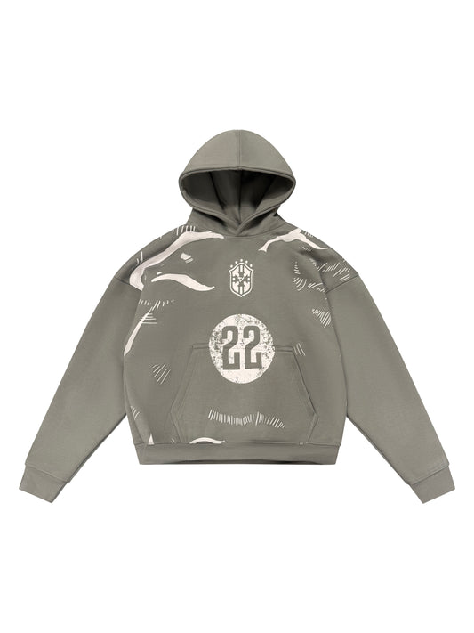Temps Stone grey 22 Brazil hoodie