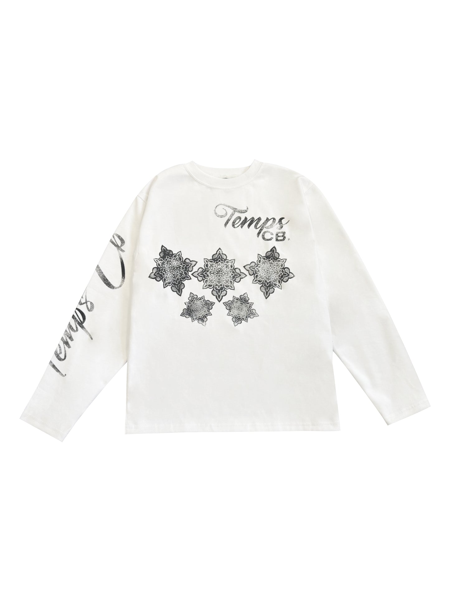 Temps pattern black/white longsleeve