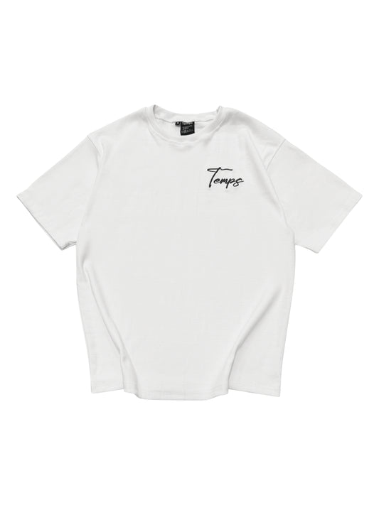 Temps white waffle tshirt