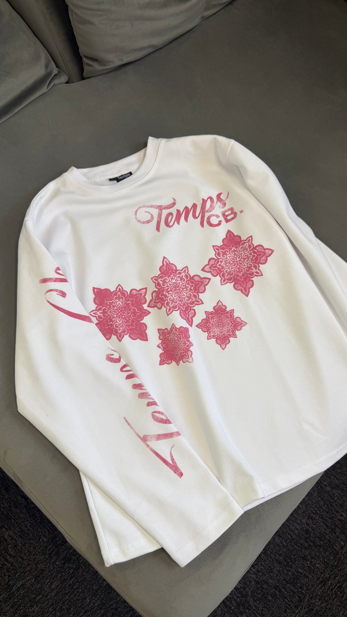 Temps pattern pink longsleeve