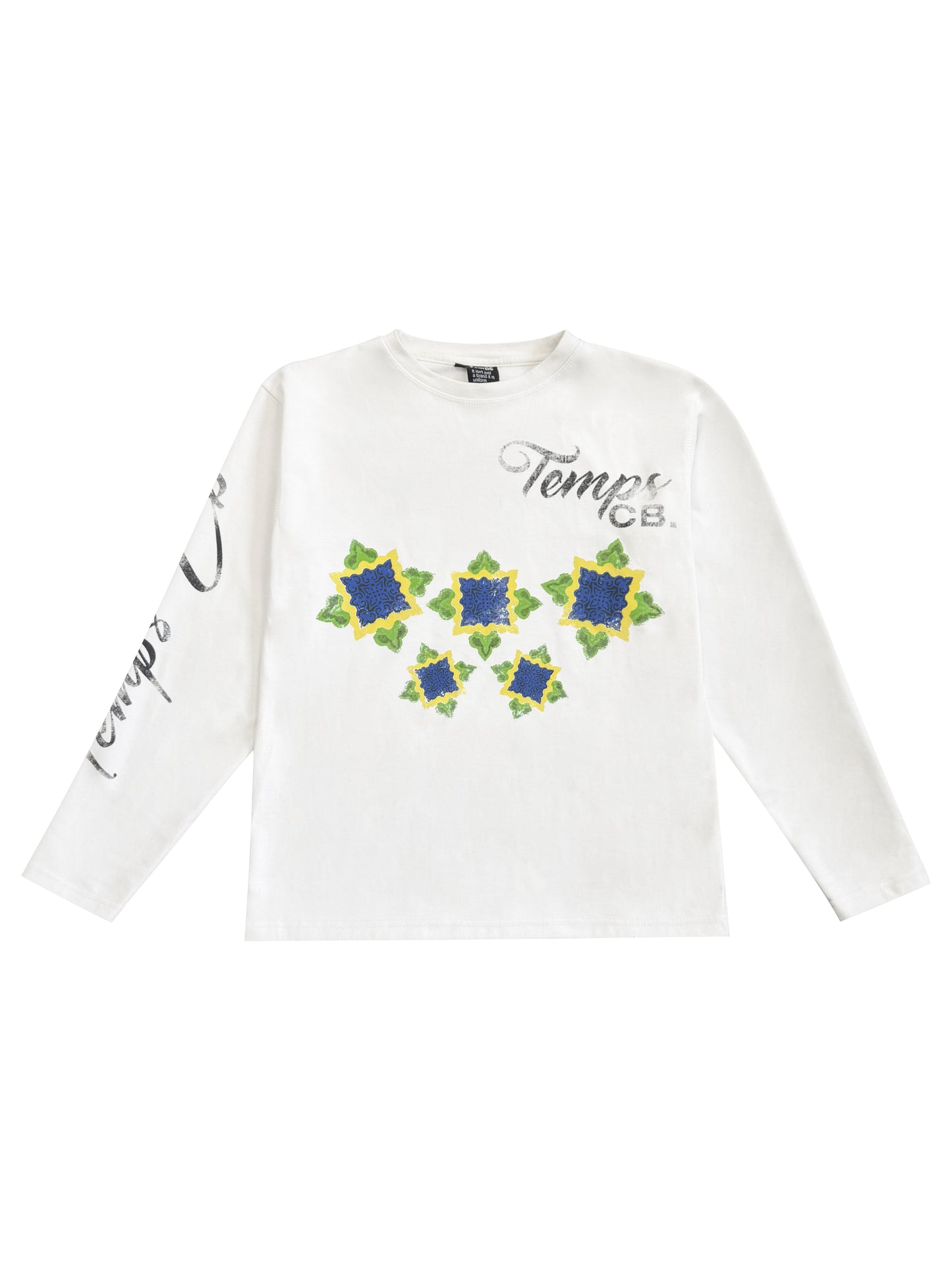 Temps pattern white longsleeve