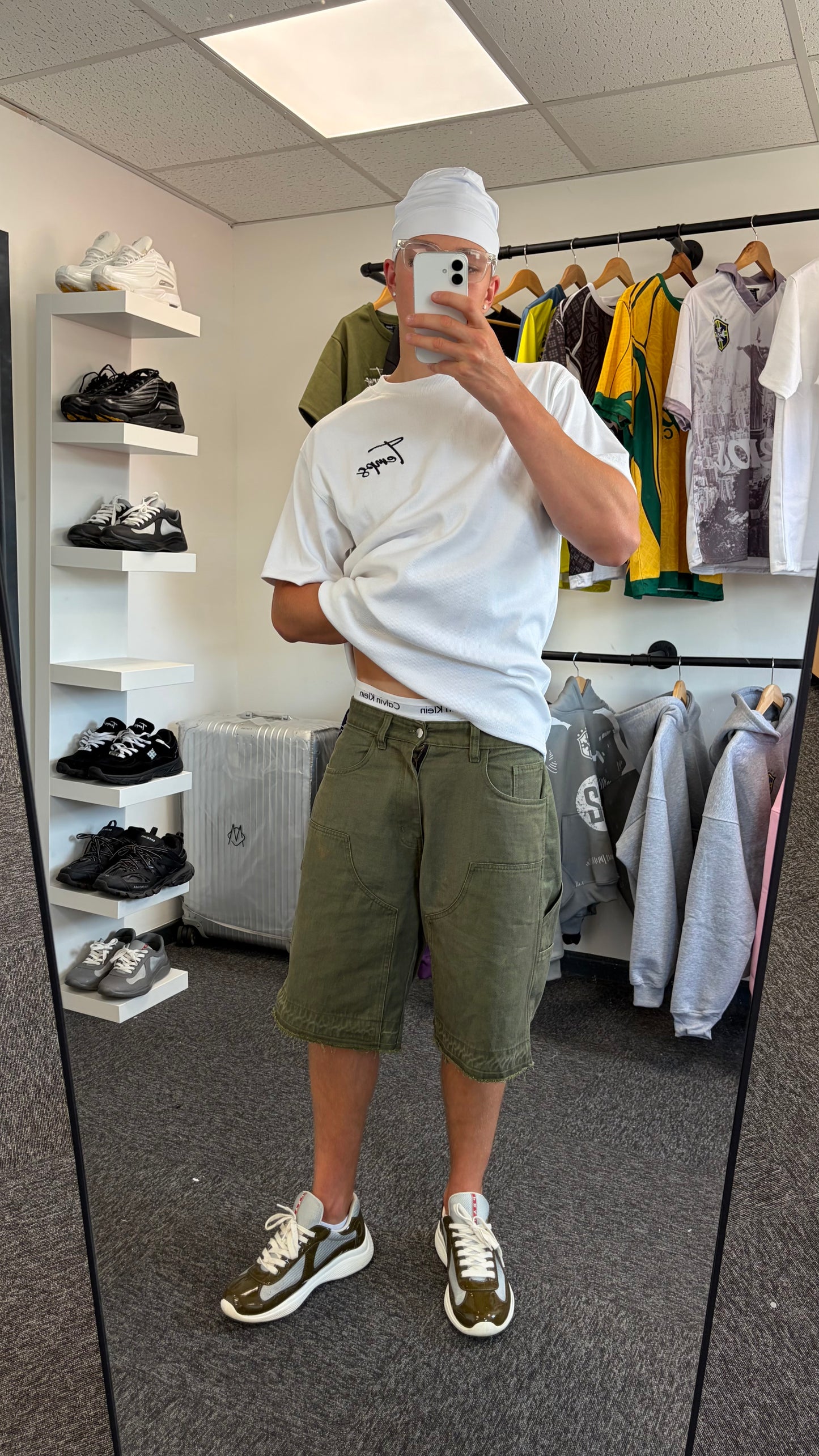 Temps khaki denim shorts