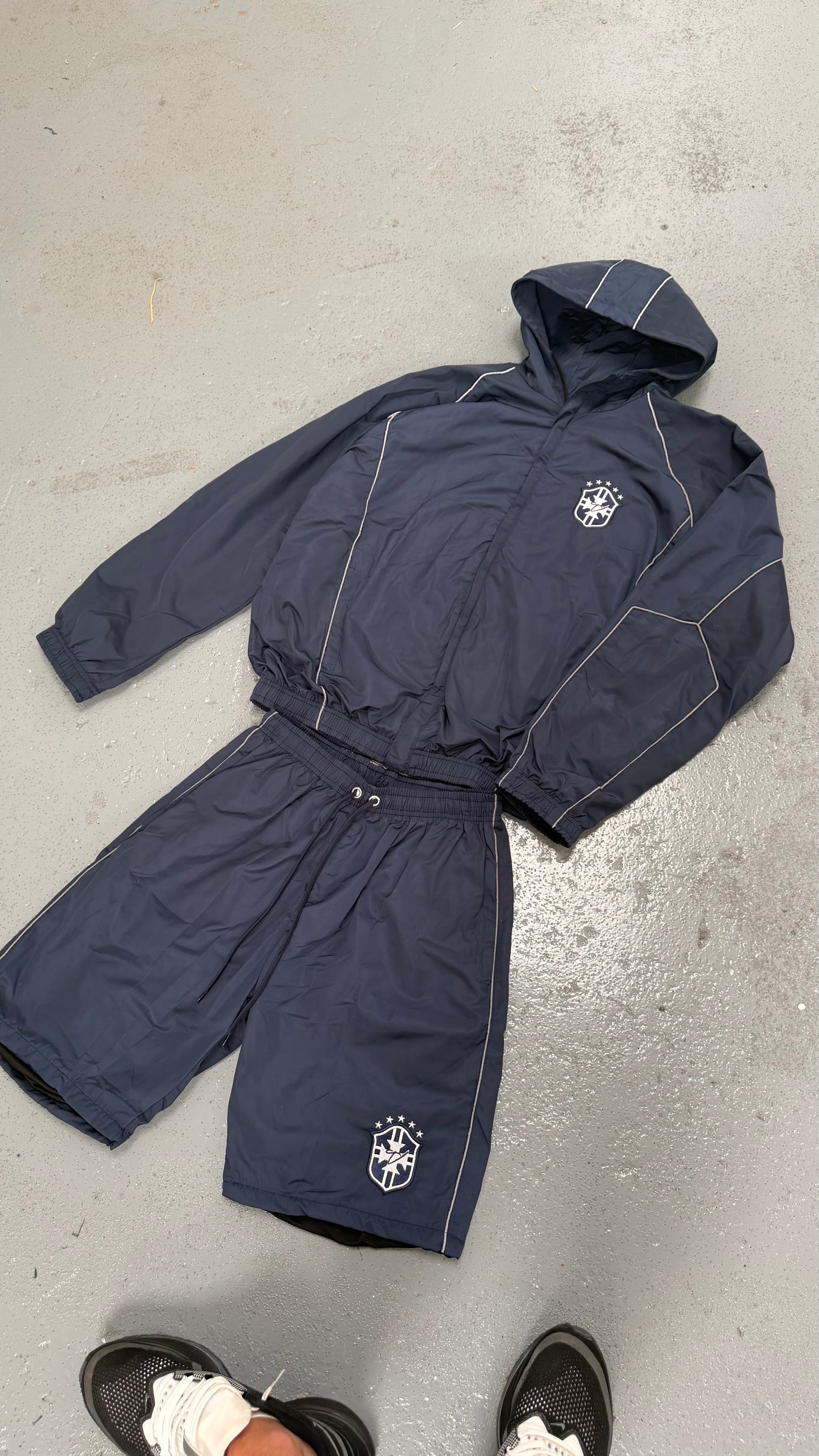 Temps navy windbreaker shorts