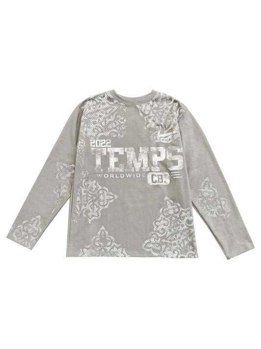 Temps grey worldwide longsleeve